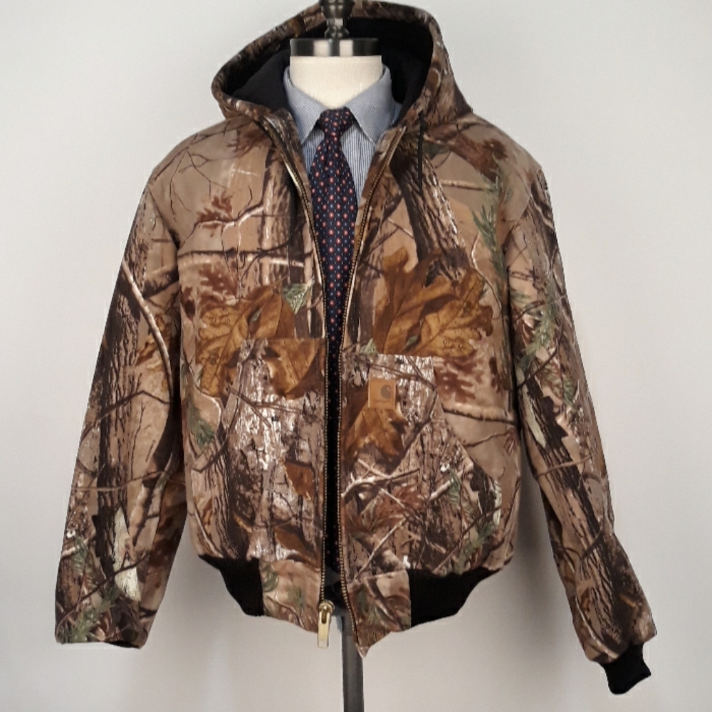Carhartt Men’s Sz Small Camo Jacket J221 Hooded